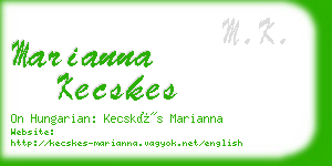 marianna kecskes business card